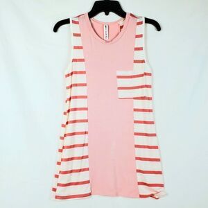 Vanilla Bay SMALL Pink Stripe Sleeveless Top